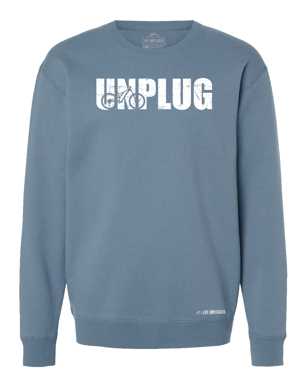 Unplug Mountain Bike Silhouette Heavyweight Crewneck Sweatshirt