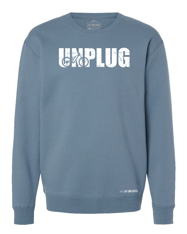 Unplug Mountain Bike Silhouette Heavyweight Crewneck Sweatshirt