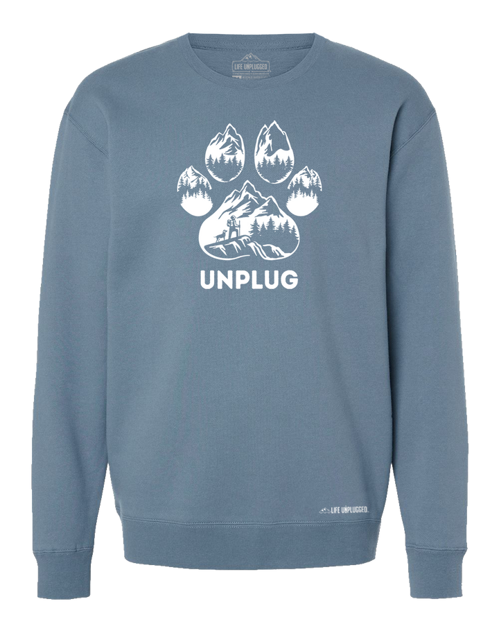 LIMITED DROP! Paw Print Mountain Scene Heavyweight Crewneck Sweatshirt