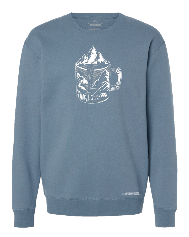 Coffee Mountain Scene Heavyweight Crewneck Sweatshirt