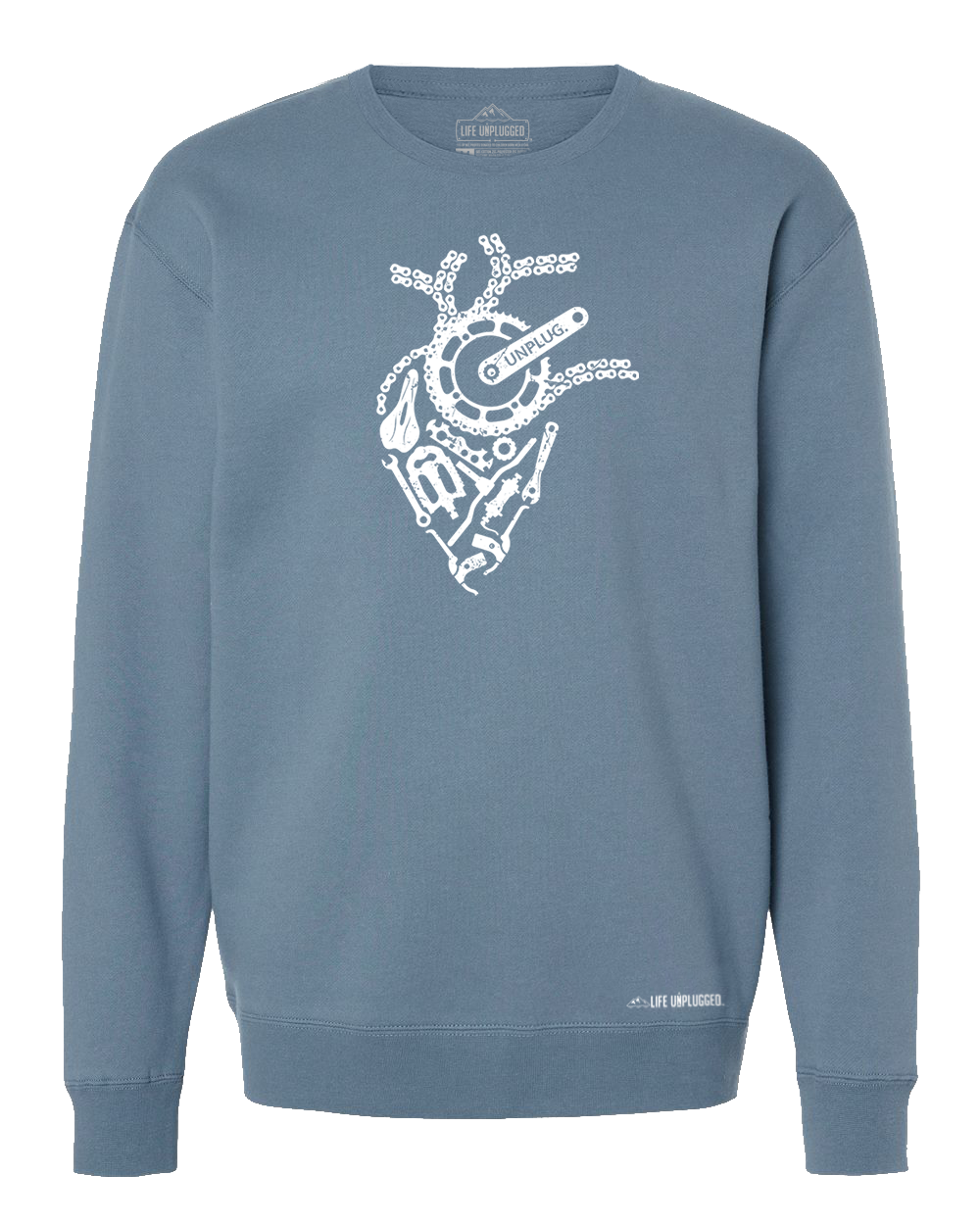 Anatomical Heart (Bicycle Parts) Heavyweight Crewneck Sweatshirt