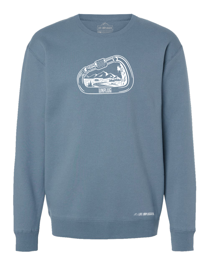 Rock Climbing Mountain Scene Heavyweight Crewneck Sweatshirt