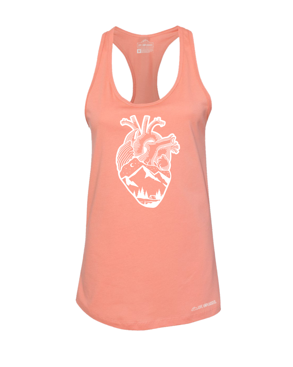 Anatomical Heart (Full Chest) Women's Racerback Tank Top