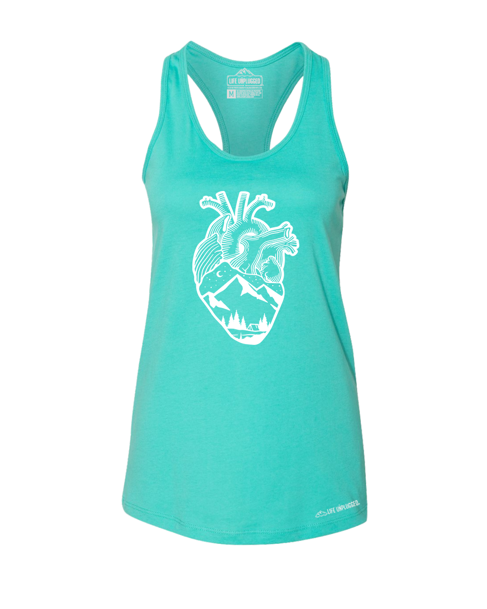 Anatomical Heart (Full Chest) Women's Racerback Tank Top