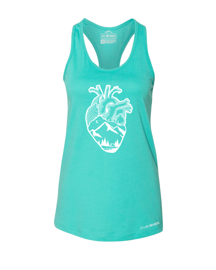 Anatomical Heart (Full Chest) Women's Racerback Tank Top