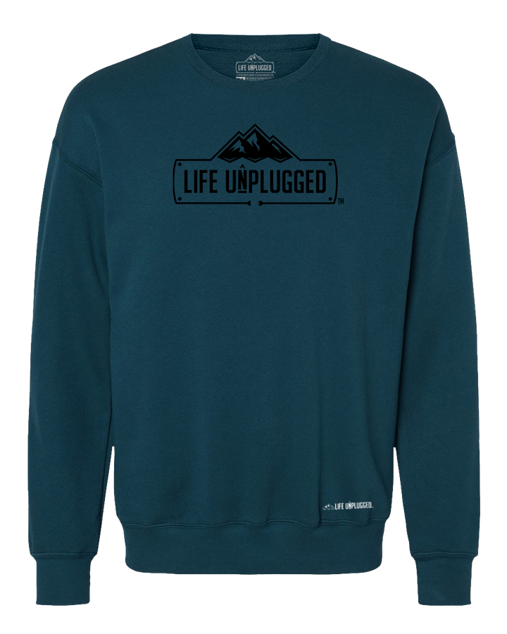 Life Unplugged Logo Midweight Super Soft Crewneck Sweatshirt