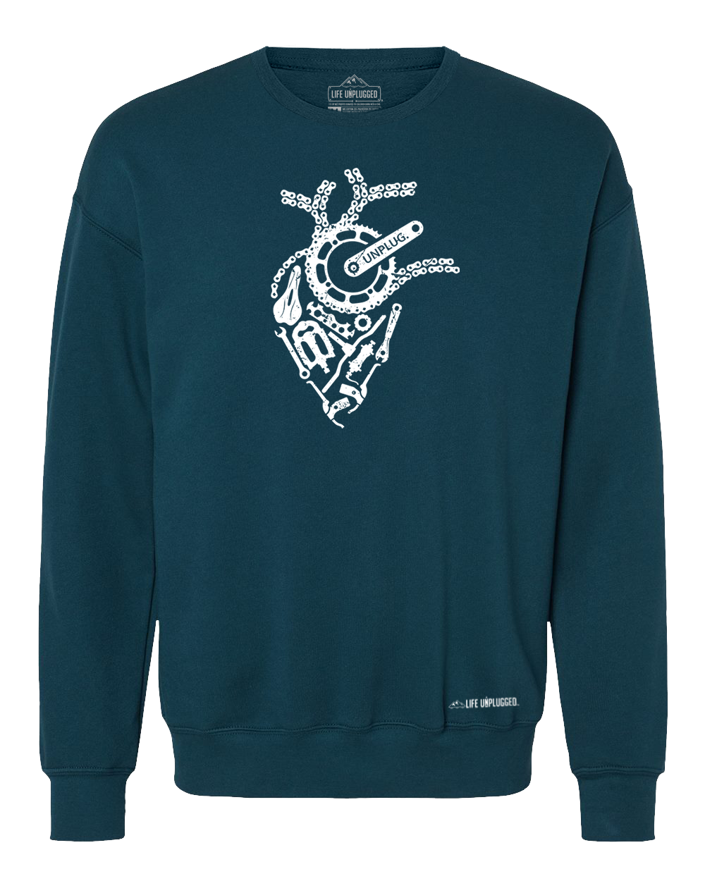 Anatomical Heart (Bicycle Parts) Midweight Super Soft Crewneck Sweatshirt