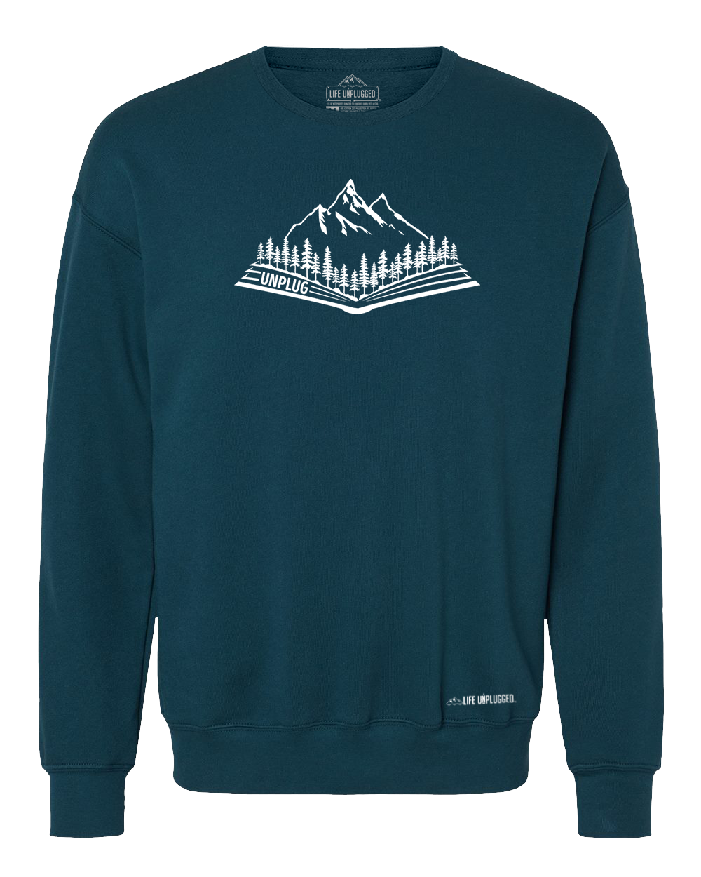 Open Book Mountain Scene Midweight Super Soft Crewneck Sweatshirt