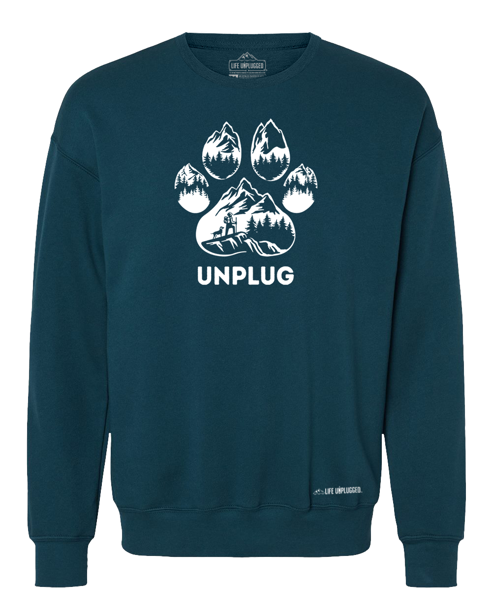 LIMITED DROP! Paw Print Mountain Scene Midweight Super Soft Crewneck Sweatshirt