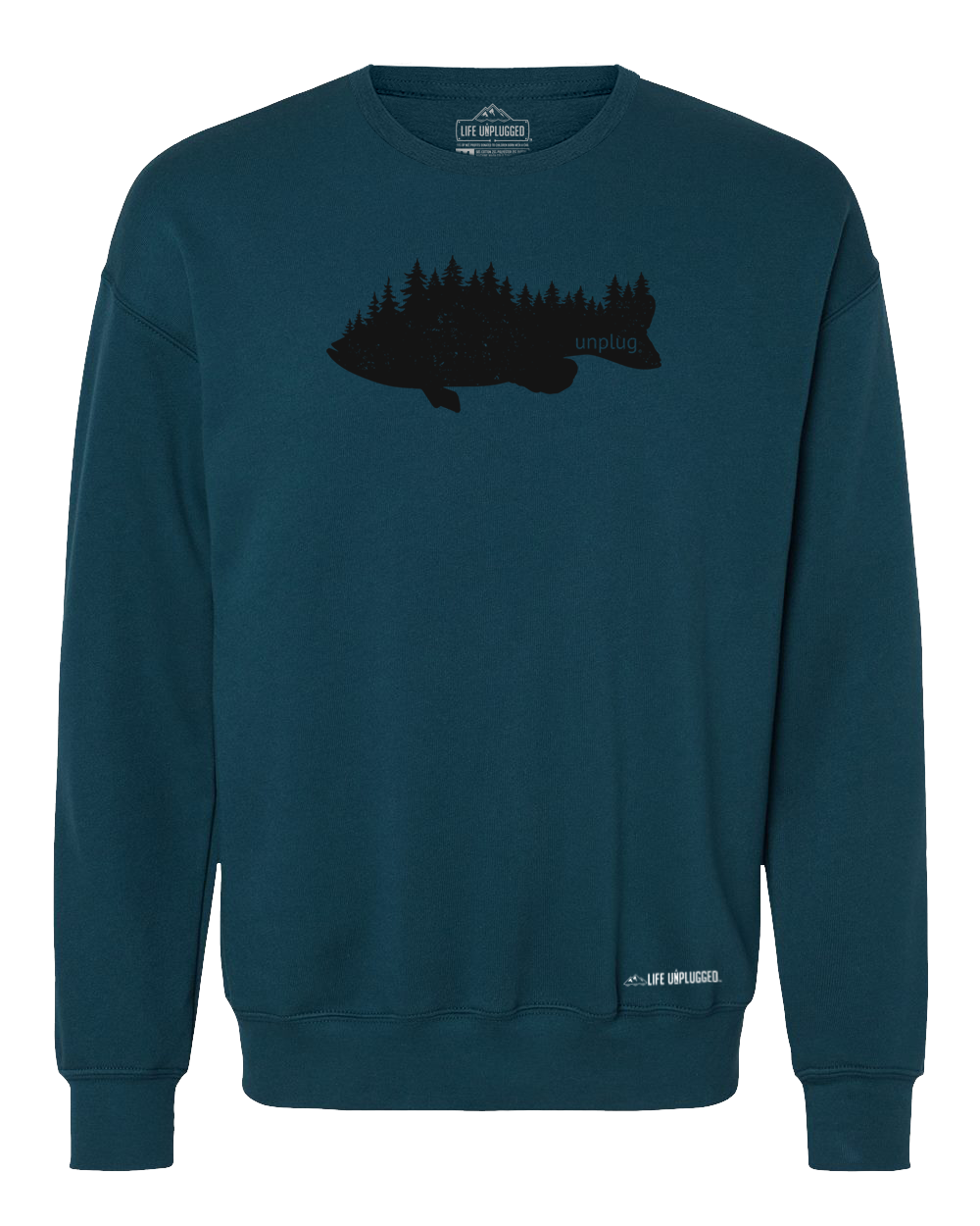 Bass In The Trees Midweight Super Soft Crewneck Sweatshirt