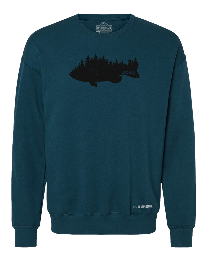 Bass In The Trees Midweight Super Soft Crewneck Sweatshirt