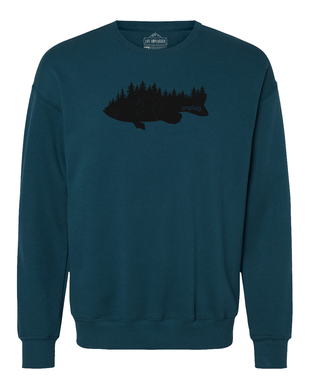 Bass In The Trees Midweight Super Soft Crewneck Sweatshirt