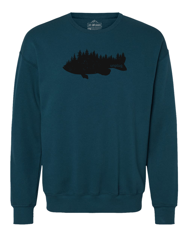 Bass In The Trees Midweight Super Soft Crewneck Sweatshirt