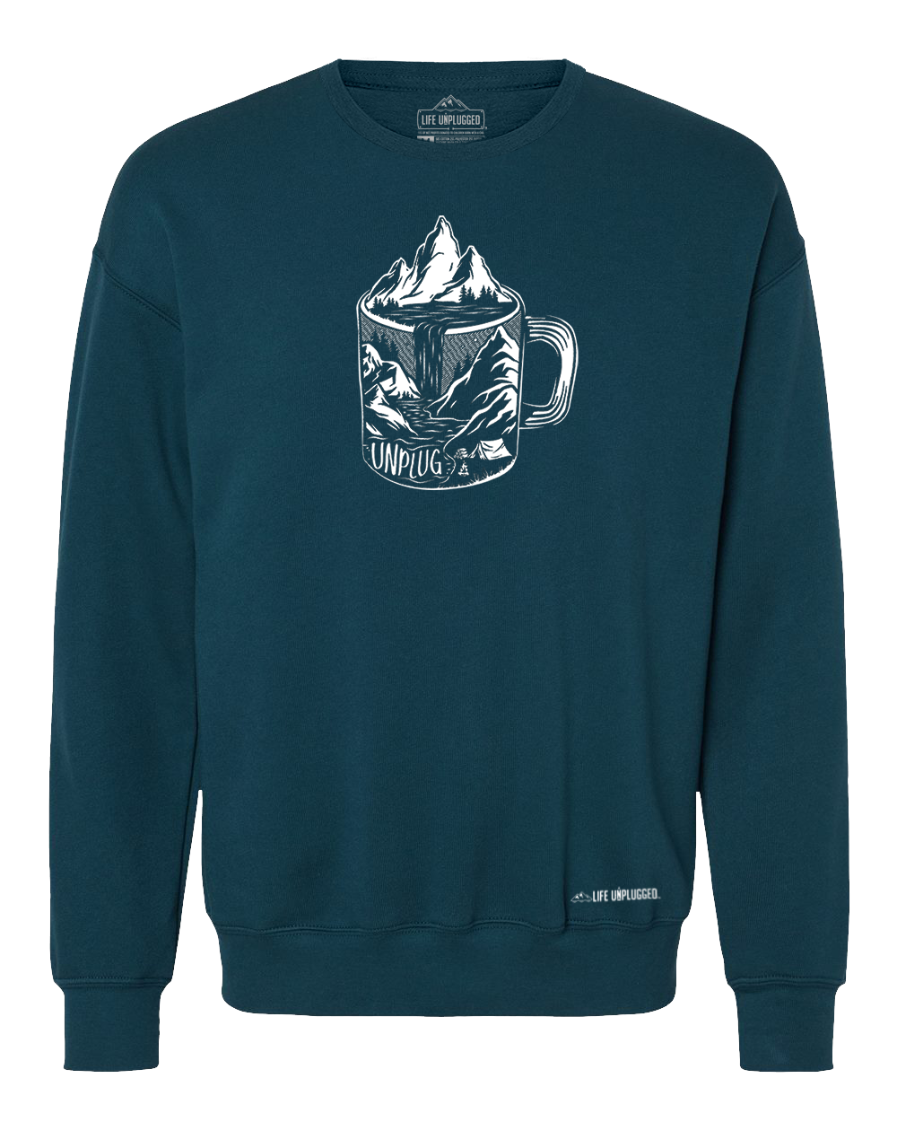 Coffee Mountain Scene Midweight Super Soft Crewneck Sweatshirt