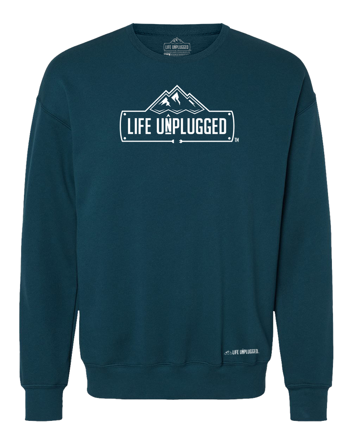 Life Unplugged Logo Midweight Super Soft Crewneck Sweatshirt