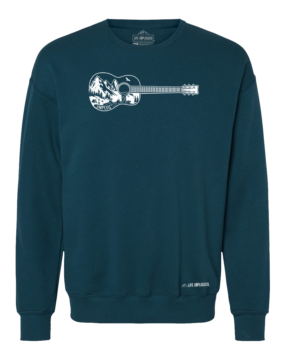 Guitar Mountain Scene Midweight Super Soft Crewneck Sweatshirt