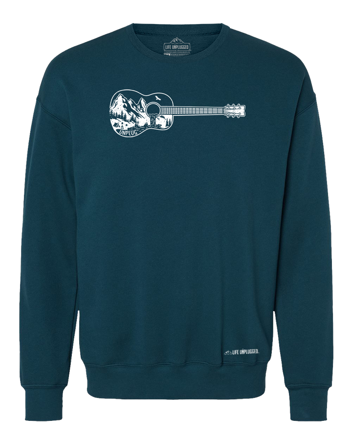 Guitar Mountain Scene Midweight Super Soft Crewneck Sweatshirt