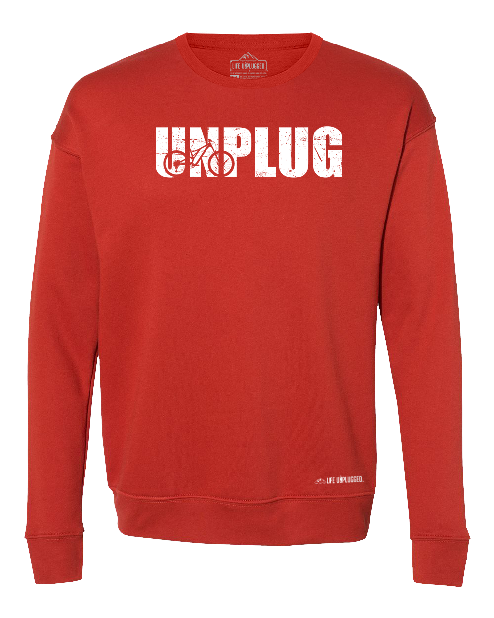 Unplug Mountain Bike Silhouette Midweight Super Soft Crewneck Sweatshirt