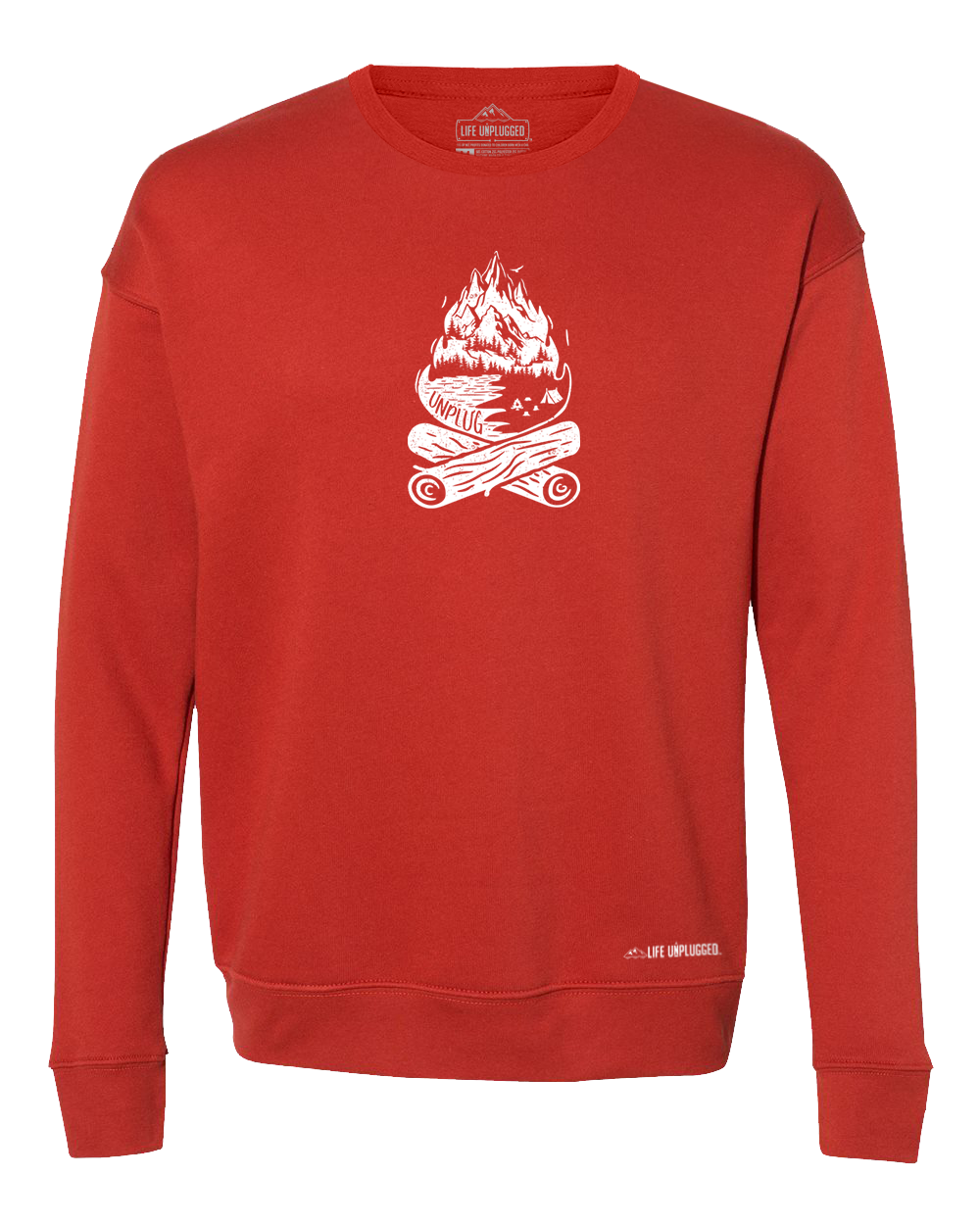 Campfire Mountain Scene Midweight Super Soft Crewneck Sweatshirt