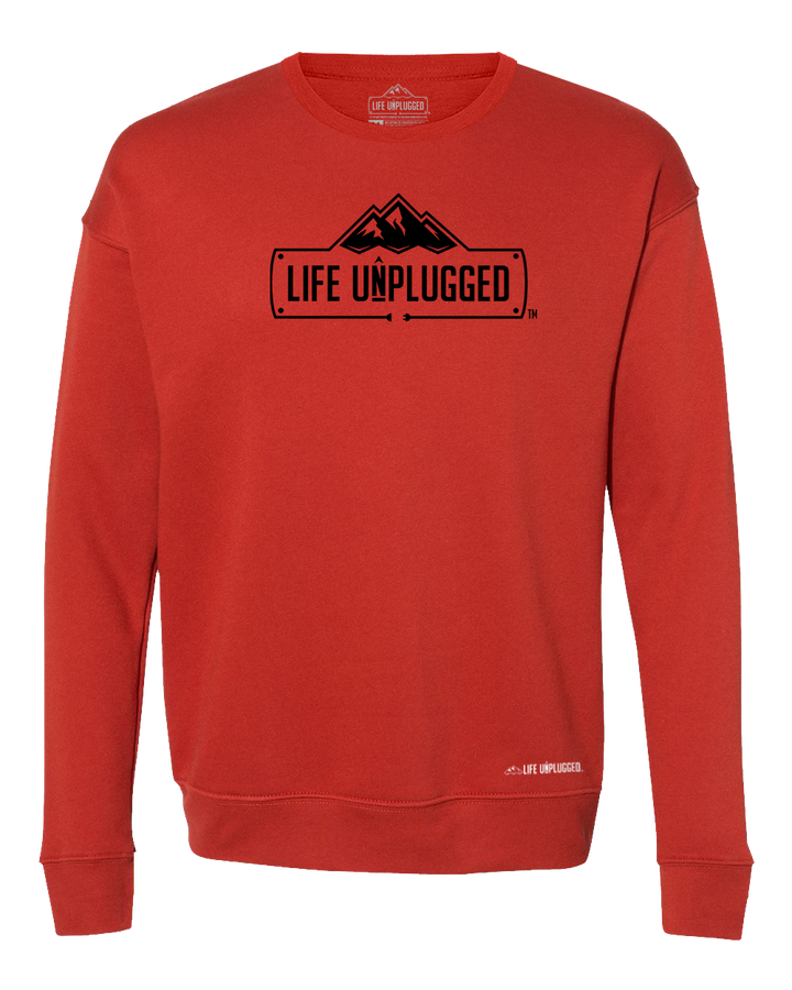 Life Unplugged Logo Midweight Super Soft Crewneck Sweatshirt