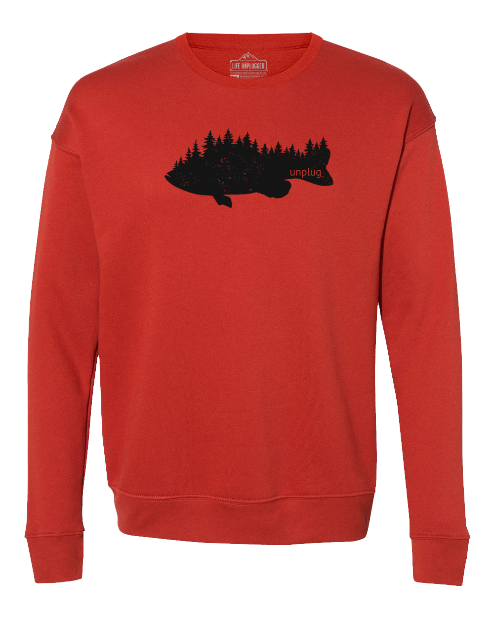 Bass In The Trees Midweight Super Soft Crewneck Sweatshirt