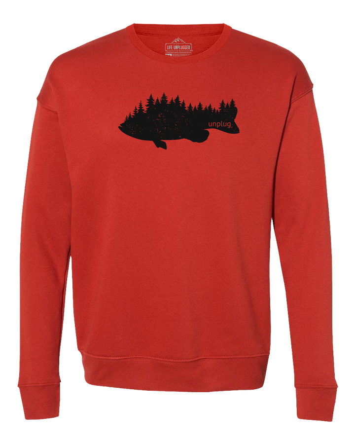 Bass In The Trees Midweight Super Soft Crewneck Sweatshirt