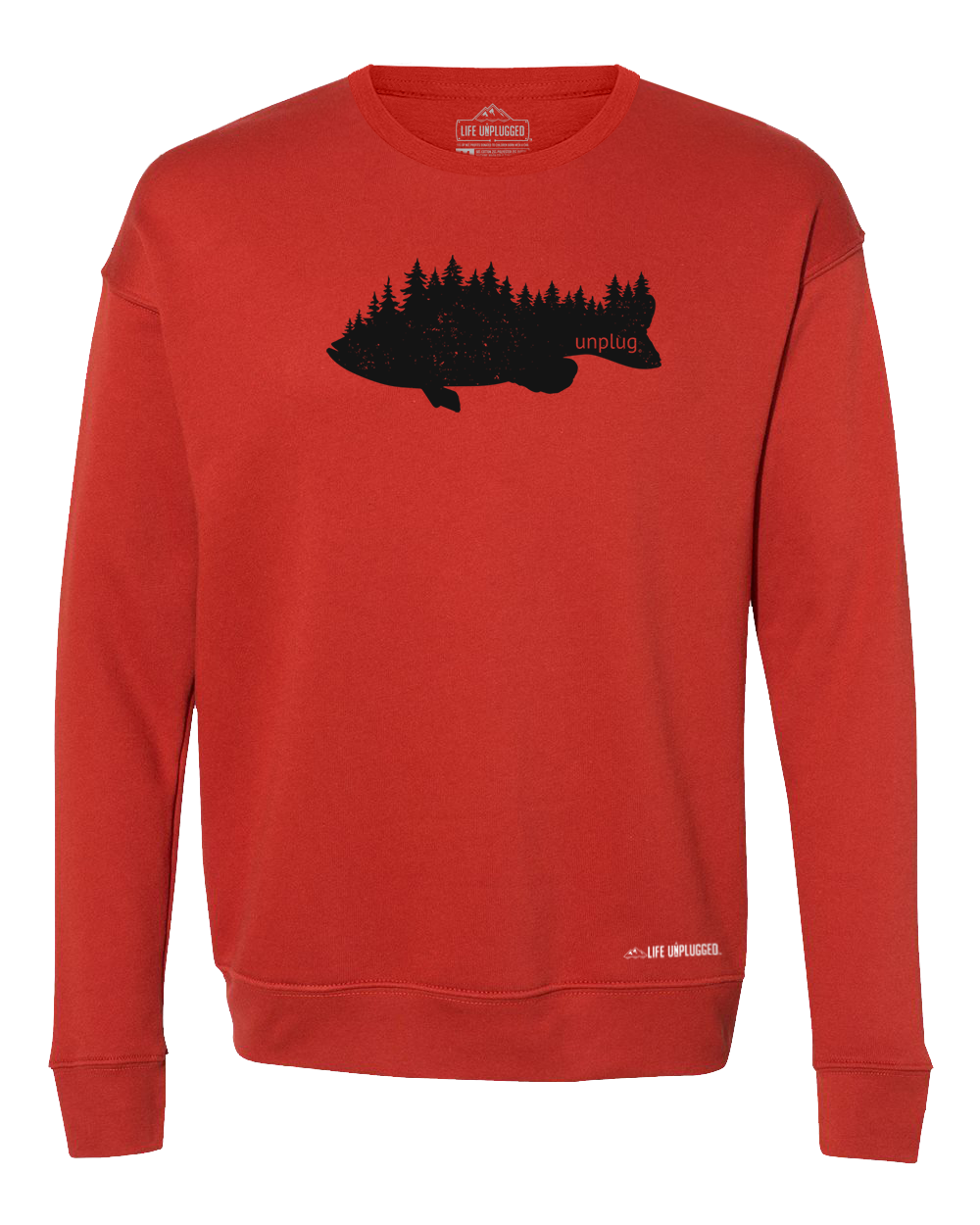 Bass In The Trees Midweight Super Soft Crewneck Sweatshirt