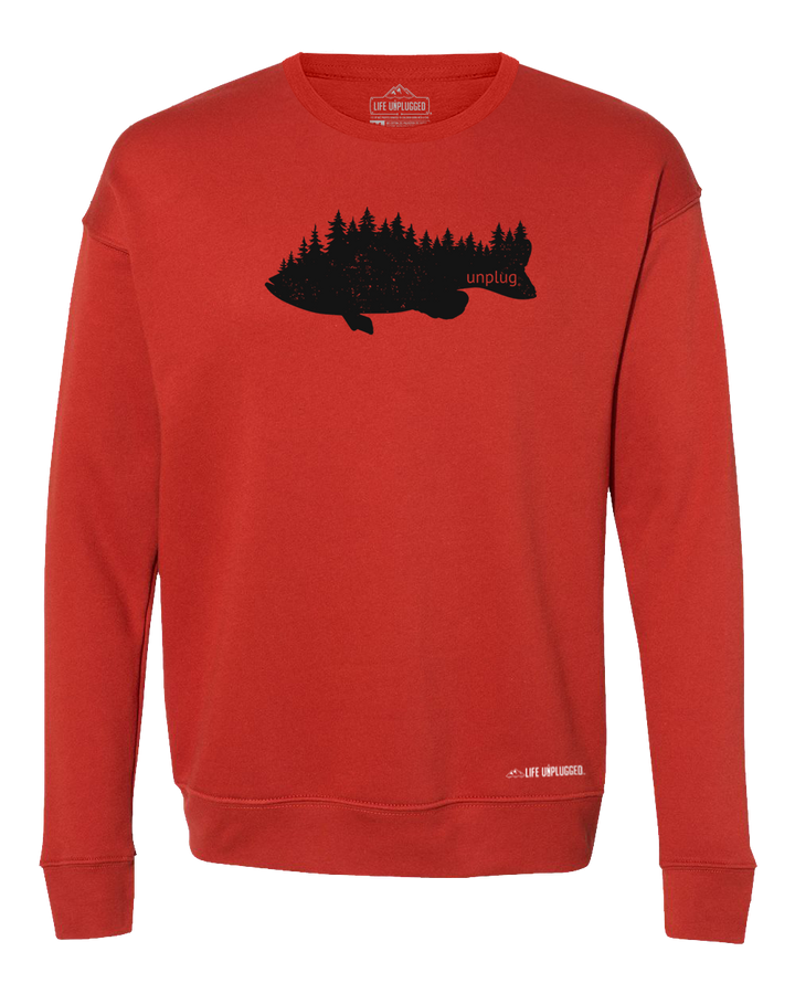 Bass In The Trees Midweight Super Soft Crewneck Sweatshirt