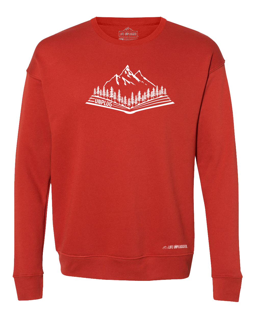 Open Book Mountain Scene Midweight Super Soft Crewneck Sweatshirt