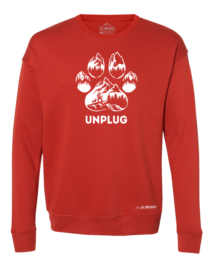 LIMITED DROP! Paw Print Mountain Scene Midweight Super Soft Crewneck Sweatshirt