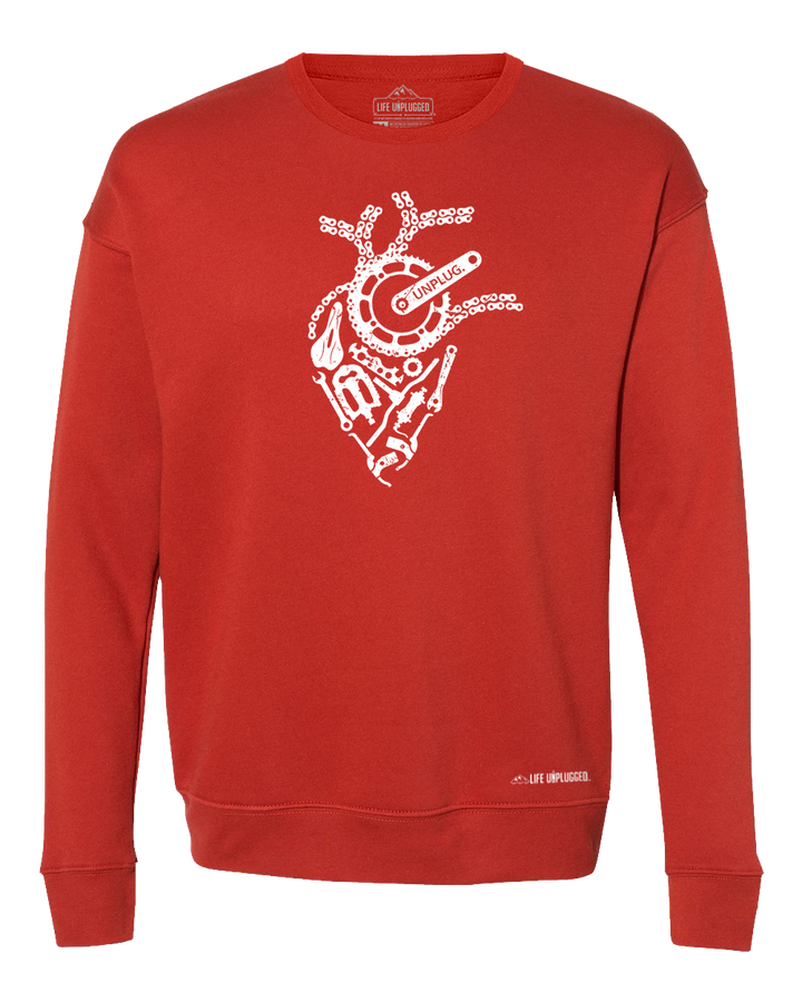 Anatomical Heart (Bicycle Parts) Midweight Super Soft Crewneck Sweatshirt