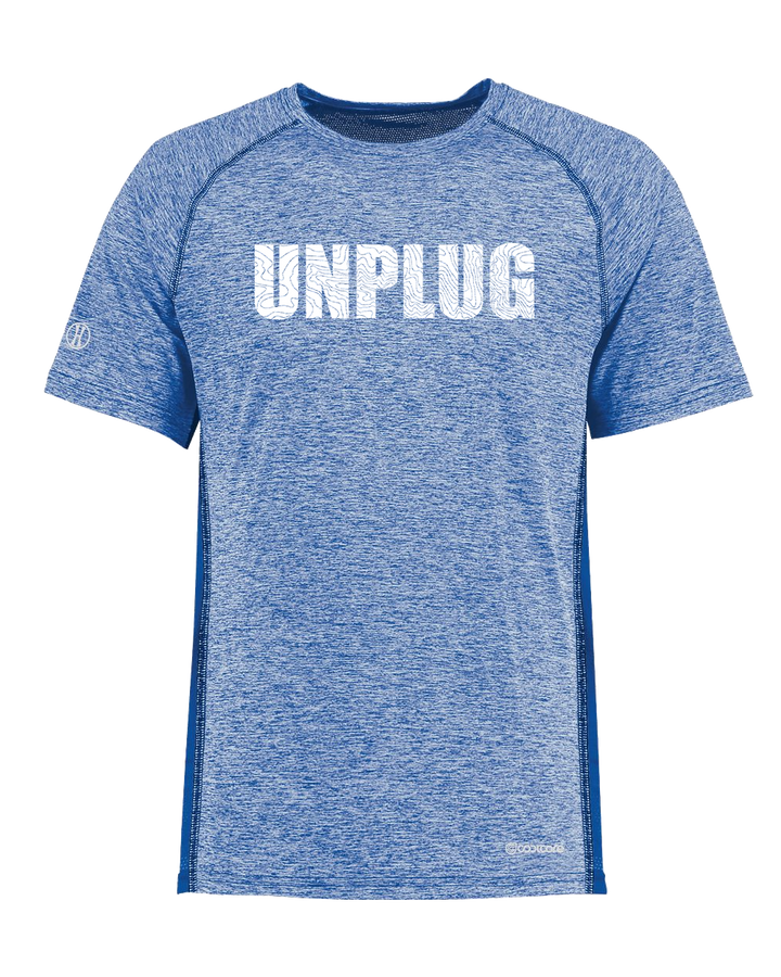 UNPLUG TOPO MAP Poly/Elastane High Performance T-Shirt with UPF 50+