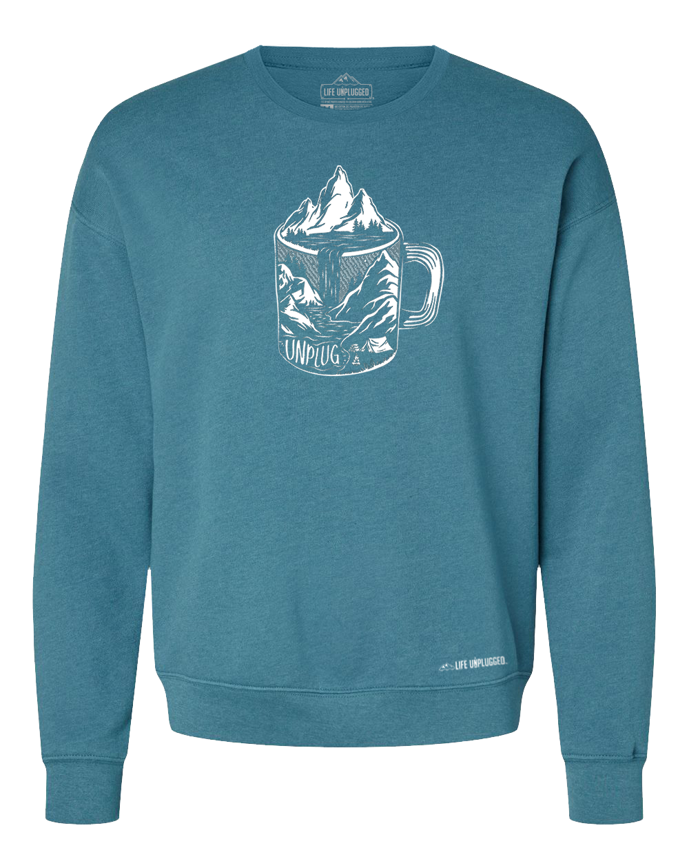 Coffee Mountain Scene Midweight Super Soft Crewneck Sweatshirt