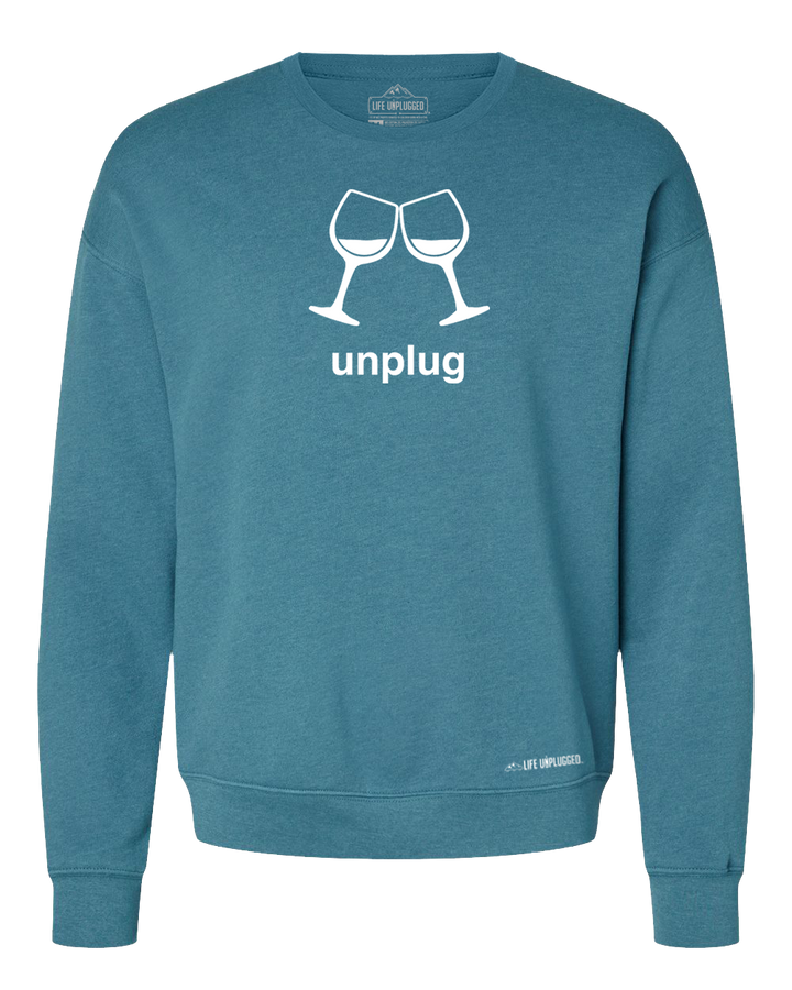 Wine Glass Midweight Super Soft Crewneck Sweatshirt