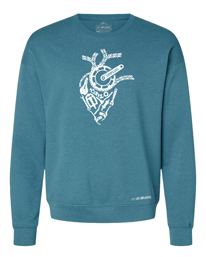 Anatomical Heart (Bicycle Parts) Midweight Super Soft Crewneck Sweatshirt