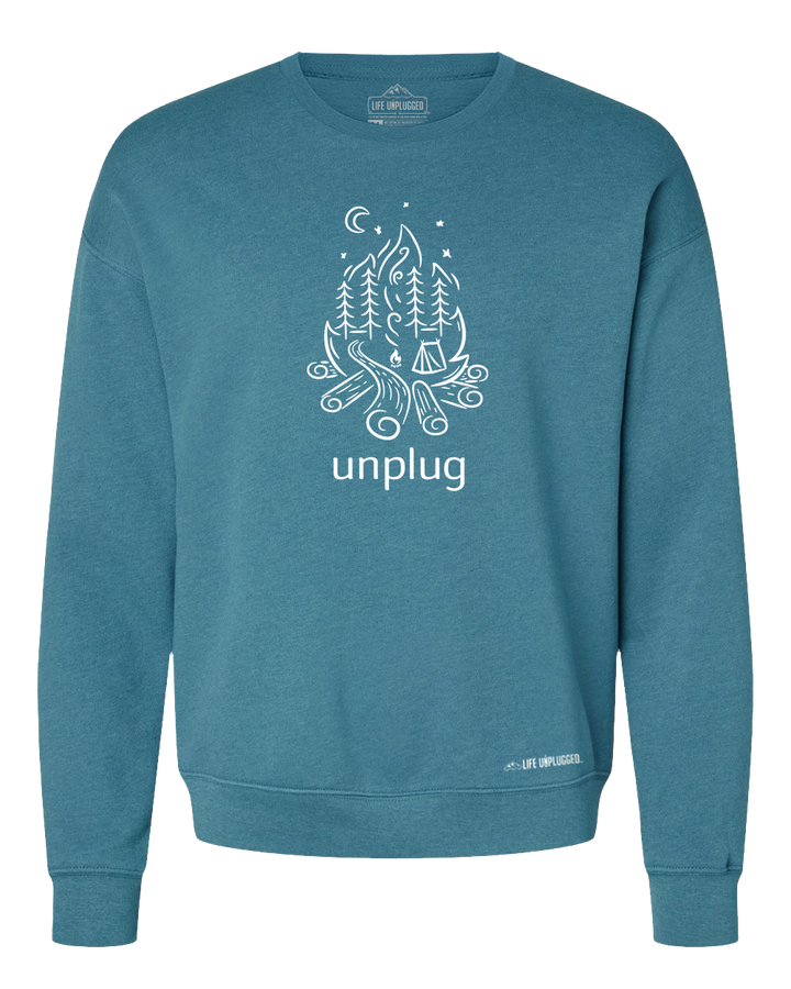 LIMITED DROP! Campfire Camping Scene Midweight Super Soft Crewneck Sweatshirt