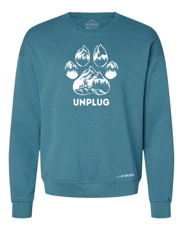 LIMITED DROP! Paw Print Mountain Scene Midweight Super Soft Crewneck Sweatshirt