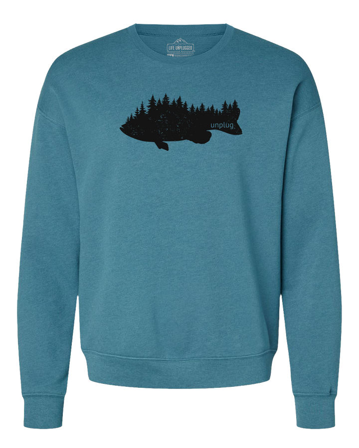 Bass In The Trees Midweight Super Soft Crewneck Sweatshirt