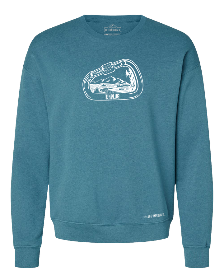 Rock Climbing Mountain Scene Midweight Super Soft Crewneck Sweatshirt