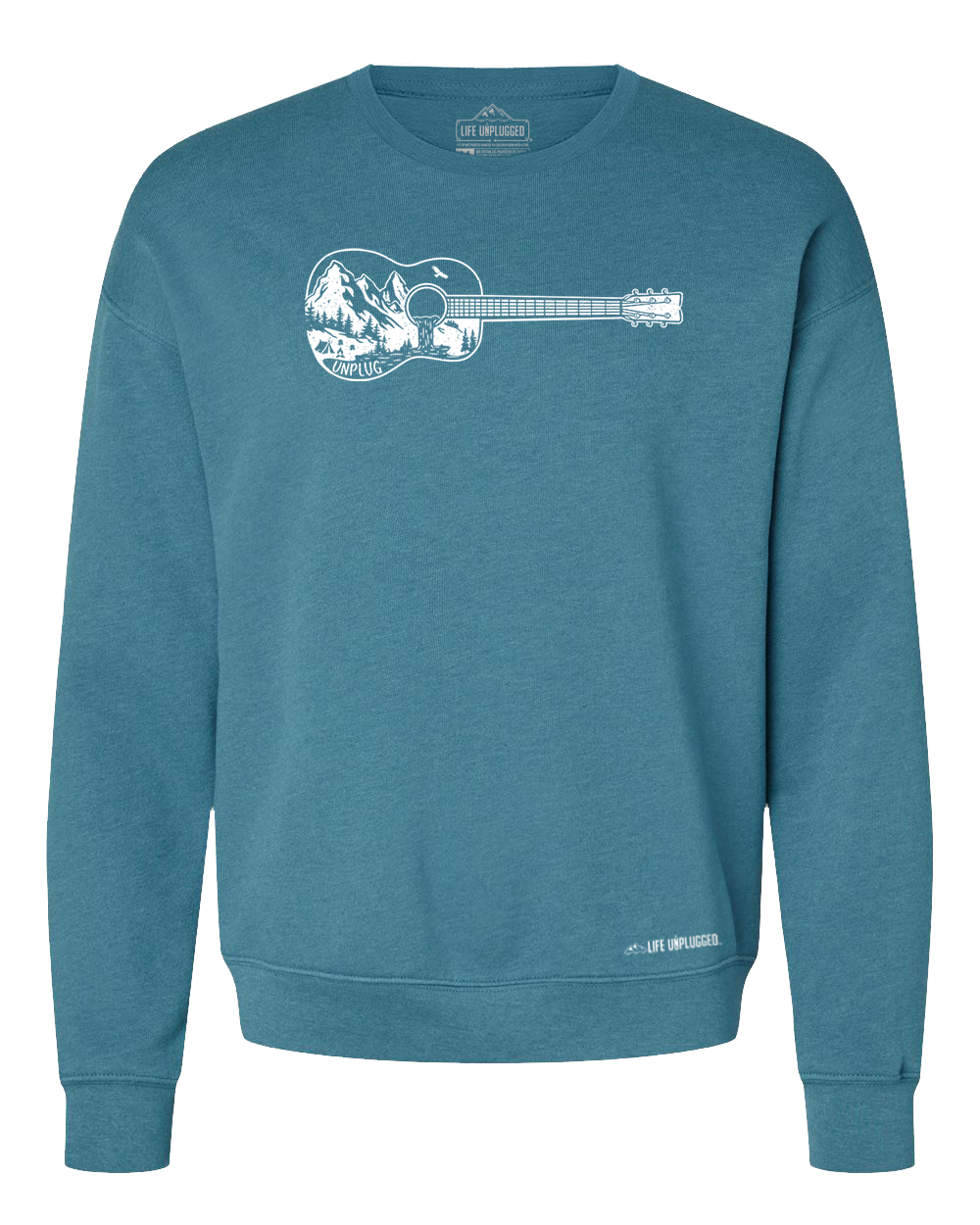 Guitar Mountain Scene Midweight Super Soft Crewneck Sweatshirt