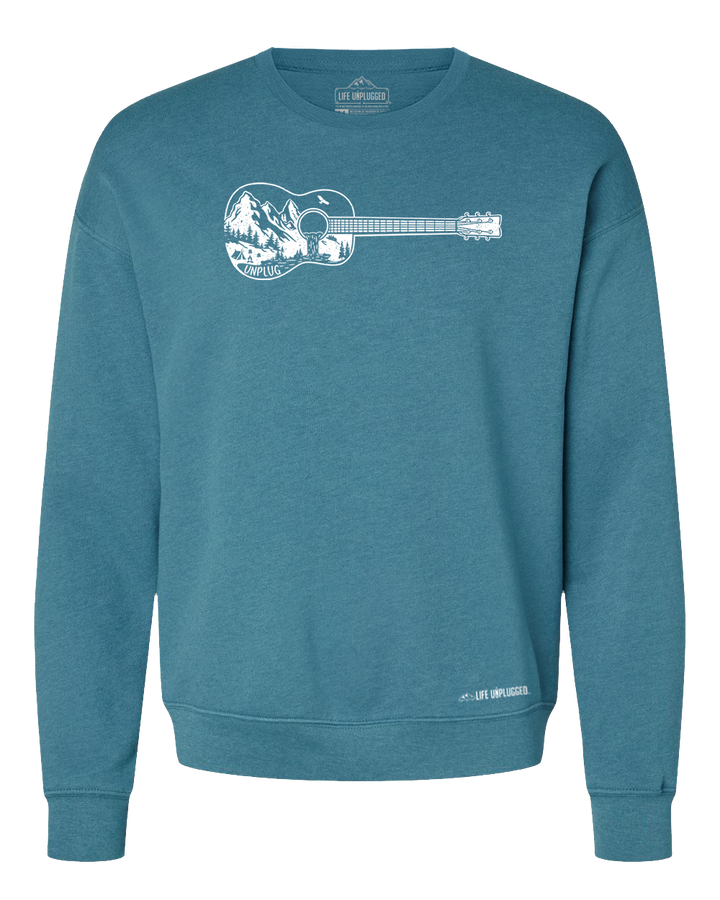 Guitar Mountain Scene Midweight Super Soft Crewneck Sweatshirt