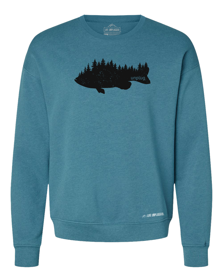 Bass In The Trees Midweight Super Soft Crewneck Sweatshirt