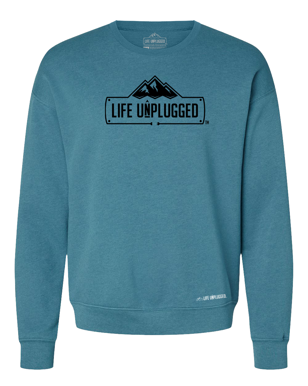 Life Unplugged Logo Midweight Super Soft Crewneck Sweatshirt