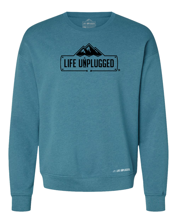 Life Unplugged Logo Midweight Super Soft Crewneck Sweatshirt