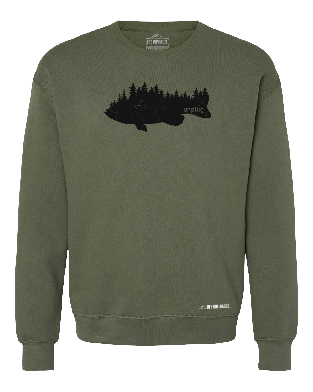 Bass In The Trees Midweight Super Soft Crewneck Sweatshirt