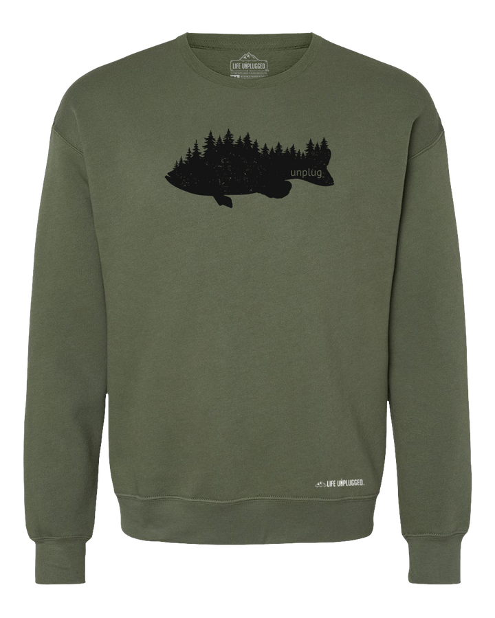 Bass In The Trees Midweight Super Soft Crewneck Sweatshirt