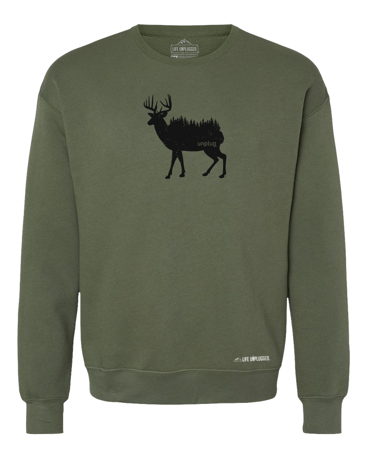 Deer In The Trees Midweight Super Soft Crewneck Sweatshirt