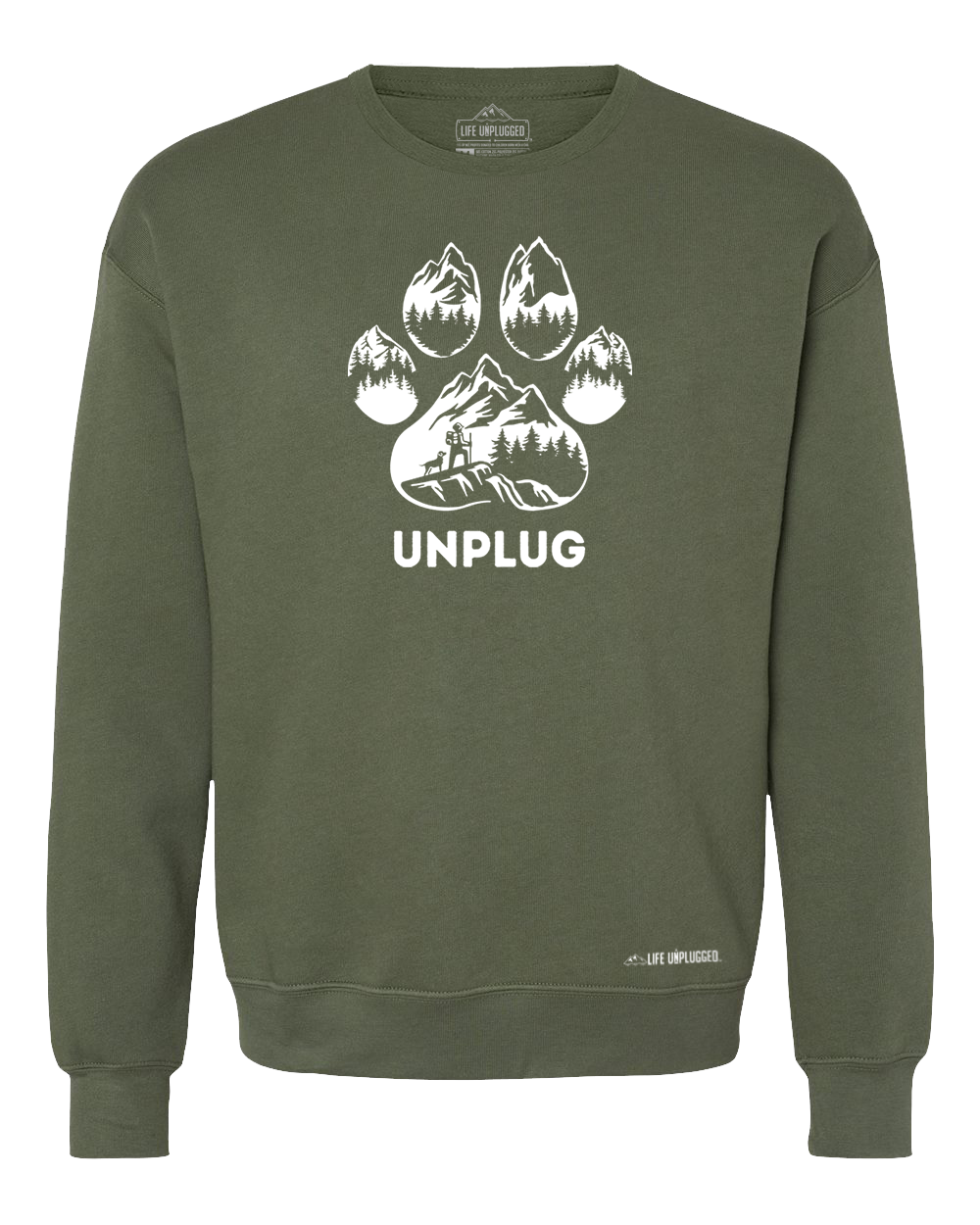 LIMITED DROP! Paw Print Mountain Scene Midweight Super Soft Crewneck Sweatshirt