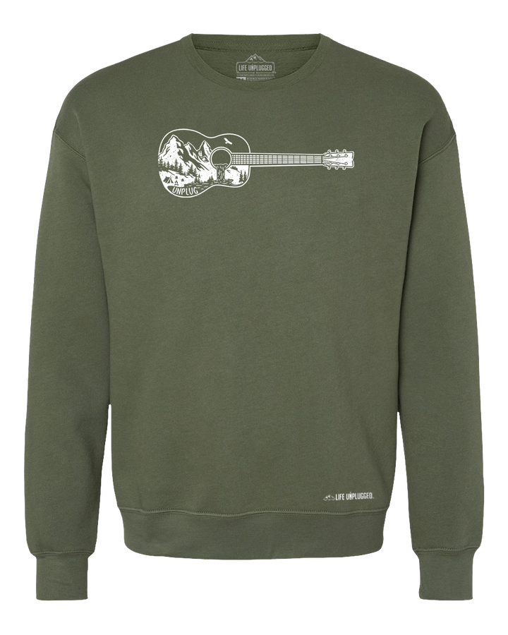 Guitar Mountain Scene Midweight Super Soft Crewneck Sweatshirt