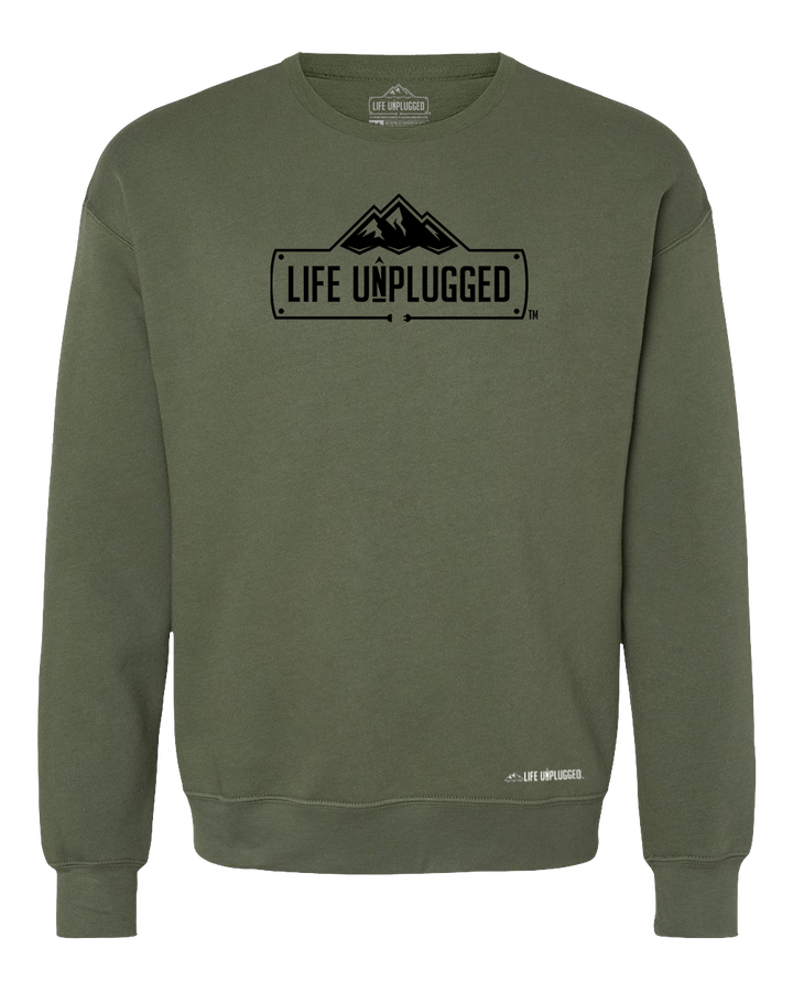 Life Unplugged Logo Midweight Super Soft Crewneck Sweatshirt